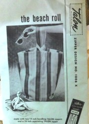 1006 THE BEACH ROLL HANDY BAG BY TALON ZIPPERS PATTERN